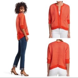 CAbi Knit Zip Sweater L